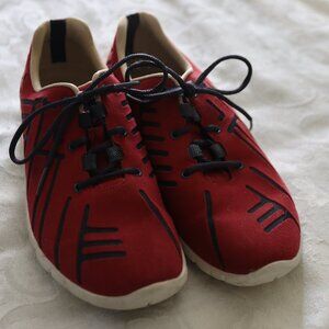 Rockport Welded Lace Lightweight Sneakers Sz 7.5 Red/Dark Blue Casual Colorful